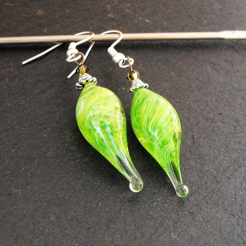 Boucles d'oreille perles murano bcl.2585