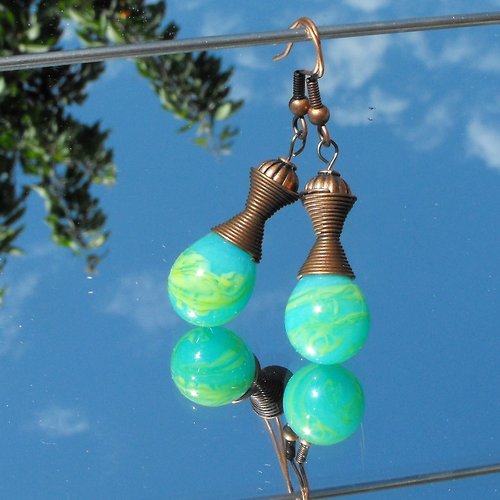 Boucles d'oreille perles murano bcl.2579