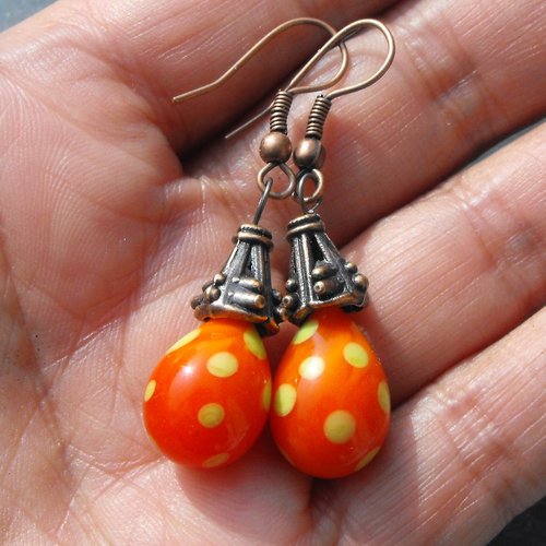 Boucles d'oreille perles murano bcl.2593