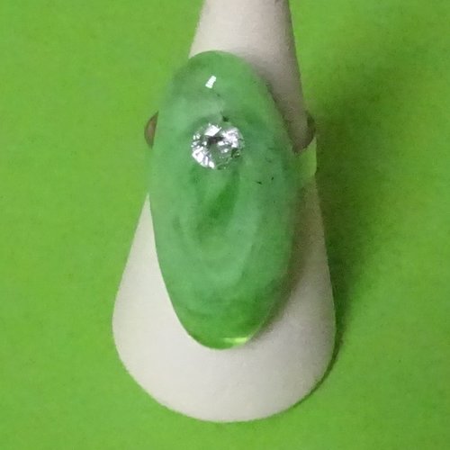 Bague, verre filé, lampwork, verre de murano, bag.1558
