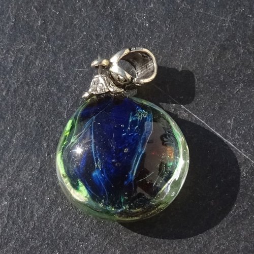 Pendentif perle d'art, lampwork,murano, verre filé cl.1148