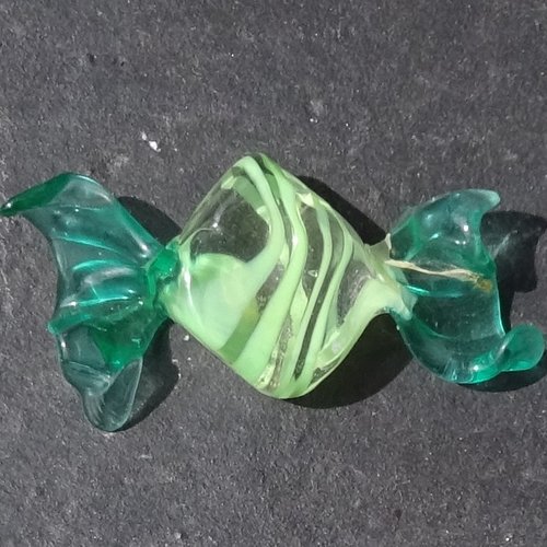Bonbon décoratif verre filé, lampwork, verre de murano, deco.0110