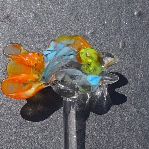 Figurine décorative verre filé, lampwork, verre de murano, deco.0114