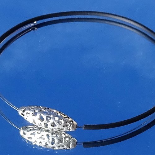 Collier perles métal, cl.0999