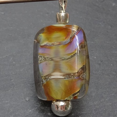 Pendentif perle d'art en verre filé cl.1003