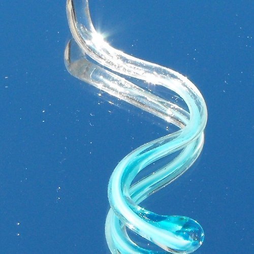 Serpent en verre de murano perl.0724