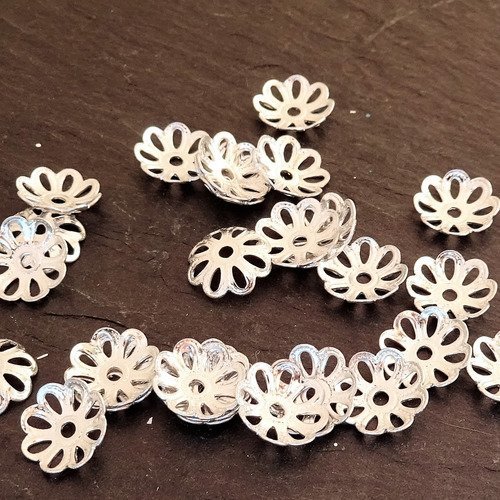 Coupelles filigranées pour perles, fabrication colliers,apprêts, appr.0083