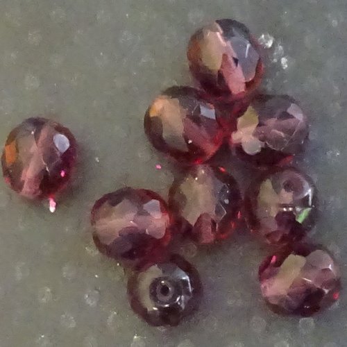 Lot de 5 perles destockées, cristal de bohème, perl.4727
