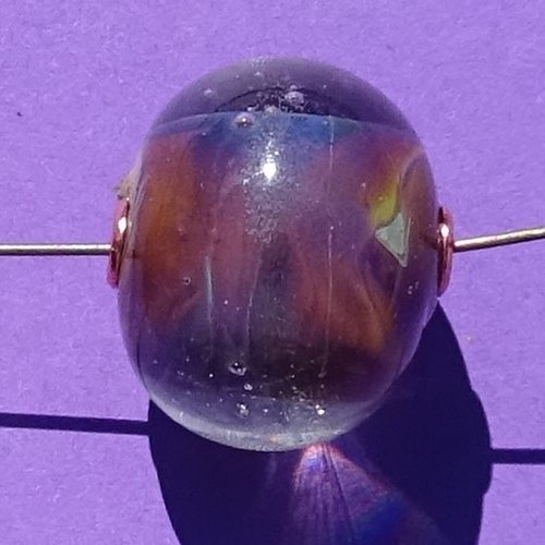 Jolie perle ronde, verre de murano, lampwork, verre filé,  perl.3930