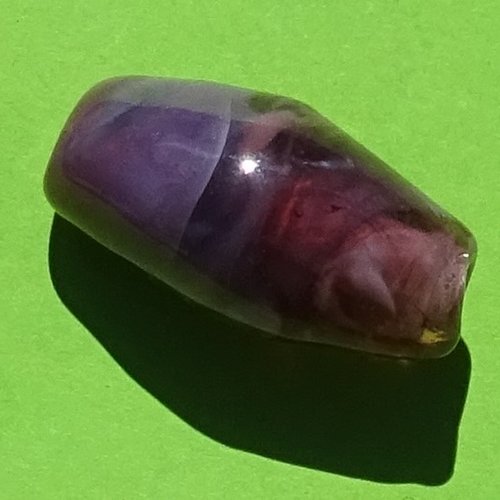 Jolie perle biconique, verre de murano, lampwork, verre filé,  perl.3931