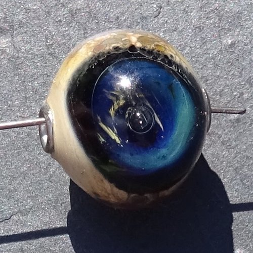 Jolie perle ronde, verre de murano, lampwork, verre filé,  perl.3934