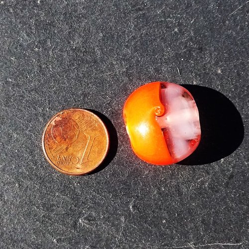 Perle galet filée en verre de murano perl.2719