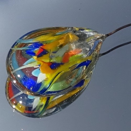 Headpins verre filé, lampwork, verre de murano, perl.4003