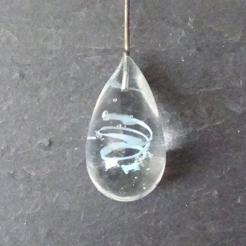 Headpin verre filé, lampwork, verre de murano, perl.3680