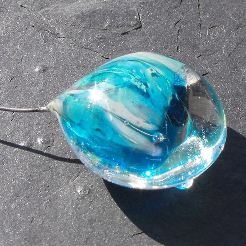 Headpin en verre de murano perl.0952