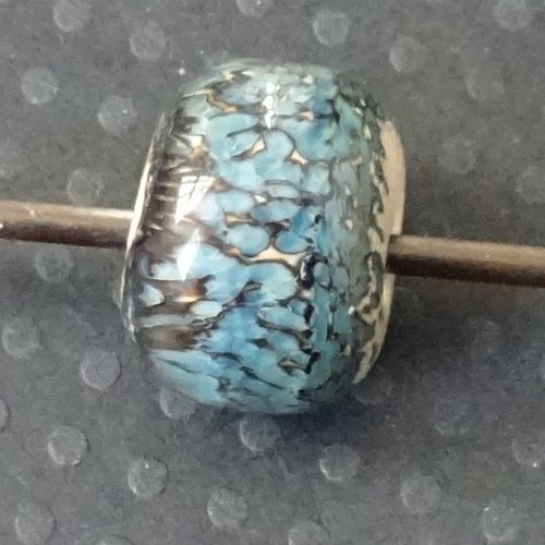 Perle d'art en verre de murano, verre filé, lampwork, perl.4680