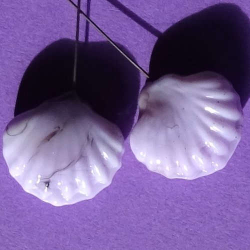 Headpins verre filé, lampwork, verre de murano, perl.3748