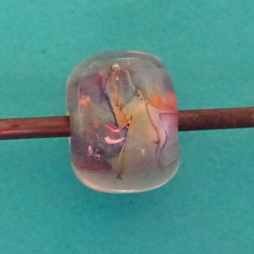 Jolie perle ronde, verre de murano, lampwork, verre filé,  perl.4117