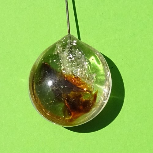 Headpins verre filé, lampwork, verre de murano, perl.3838
