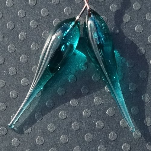 Headpins verre filé, lampwork, verre de murano, perl.4459