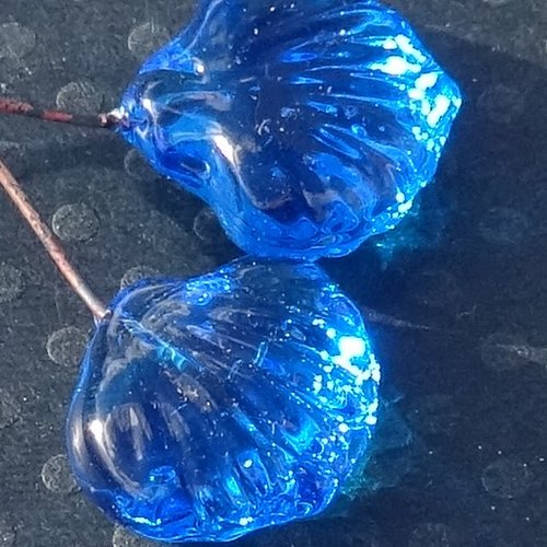 Headpins verre filé, lampwork, verre de murano, perl.4452
