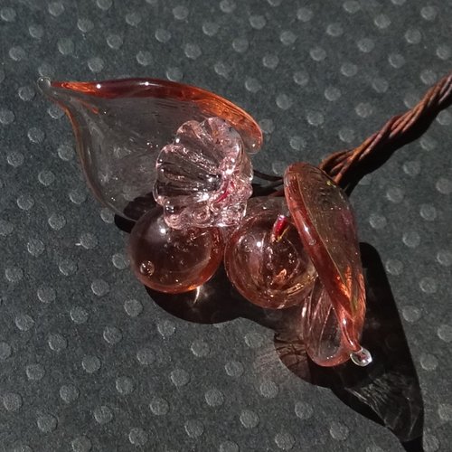 Headpins en verre filé, lampwork, verre de murano, perl.5493