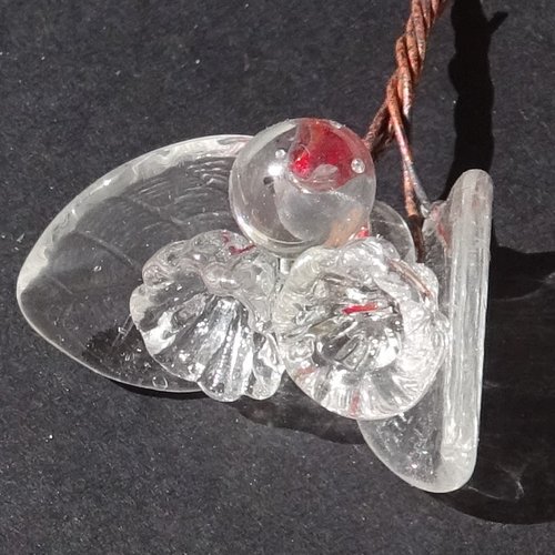 Headpins en verre filé, lampwork, verre de murano, perl.5031
