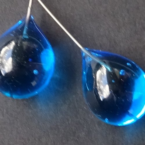 Duo de headpins en verre filé, lampwork,perl.5268