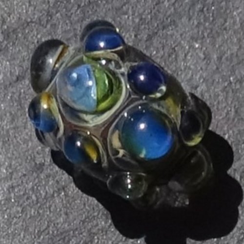 Jolie perle ronde, verre de murano, lampwork, verre filé,  perl.5627