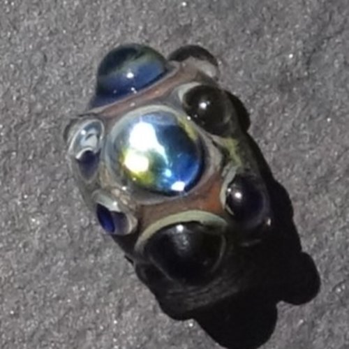 Jolie perle ronde, verre de murano, lampwork, verre filé,  perl.5629