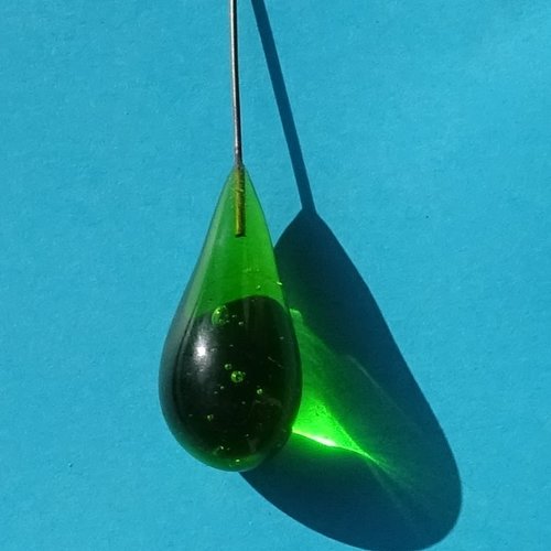 Headpin, verre filé, lampwork, verre de murano, perl.5284