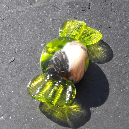 Perle bonbon en verre filé perl.0950