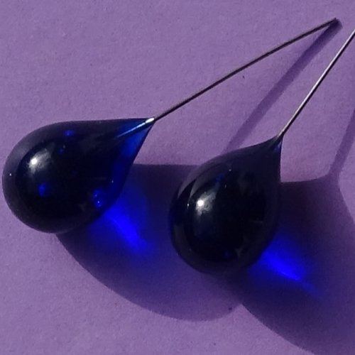Duo de headpins en verre filé, lampwork,perl.5326