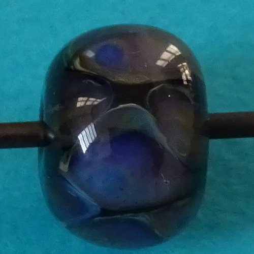 Perle d'art en verre de murano, verre filé, lampwork, perl.4502