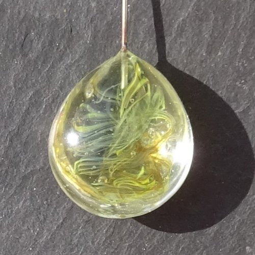 Headpin, verre filé, lampwork, verre de murano, perl.5706