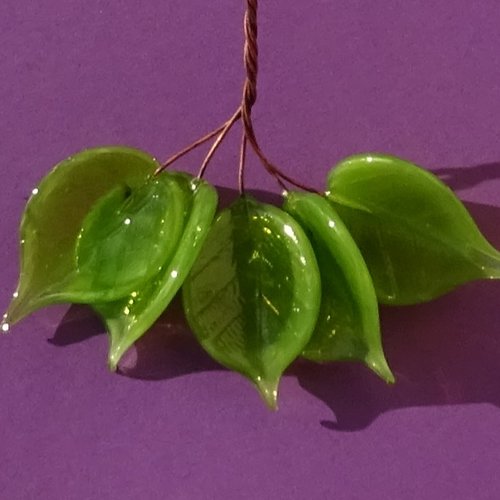Headpins en verre filé, lampwork, verre de murano, perl.5741