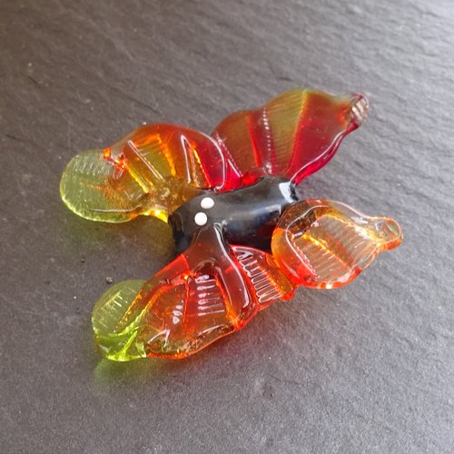 Perle papillon en verre filé perl.2369