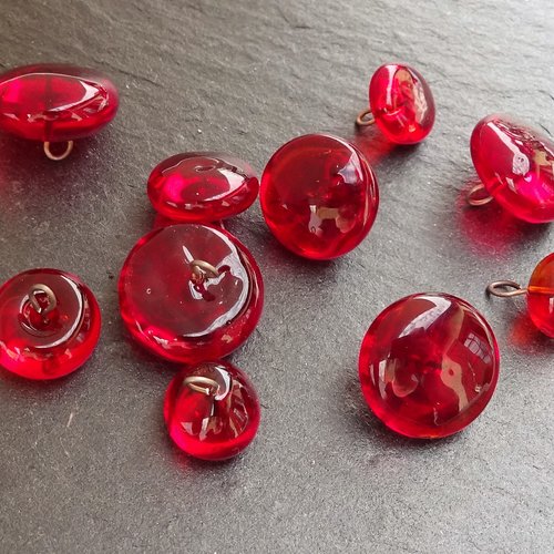 Lot de boutons en verre de murano perl.2373