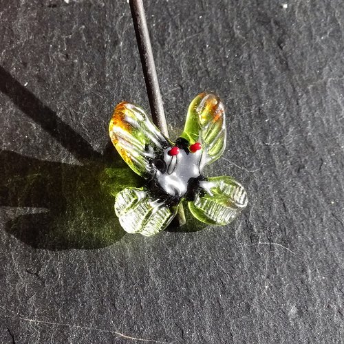Perle papillon en verre filé perl.2300