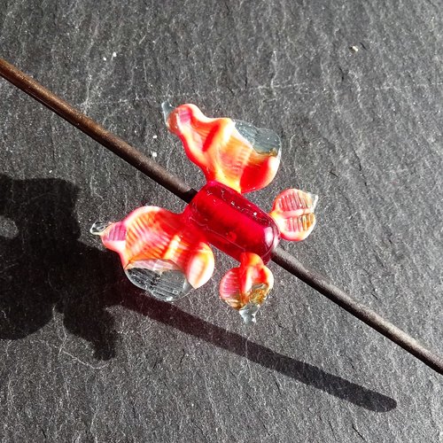 Perle papillon en verre filé perl.2302