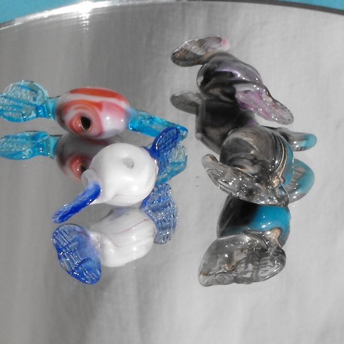 Assortiment de perles bonbons en verre filé perl.0348