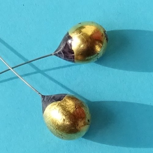 Duo de headpins en verre filé, lampwork,perl.5821