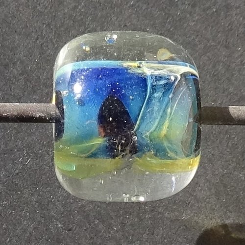 Jolie perle ronde, verre de murano, lampwork, verre filé,  perl.5198