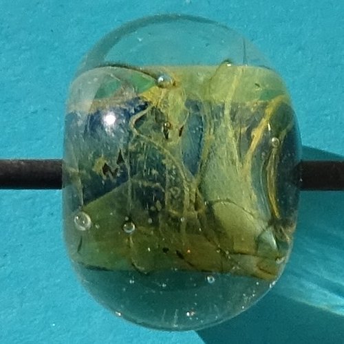 Jolie perle ronde, verre de murano, lampwork, verre filé,  perl.5208