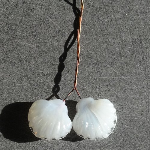 Headpins verre filé, lampwork, verre de murano, perl.3724