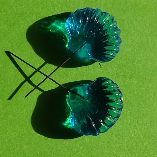Headpins verre filé, lampwork, verre de murano, perl.3732