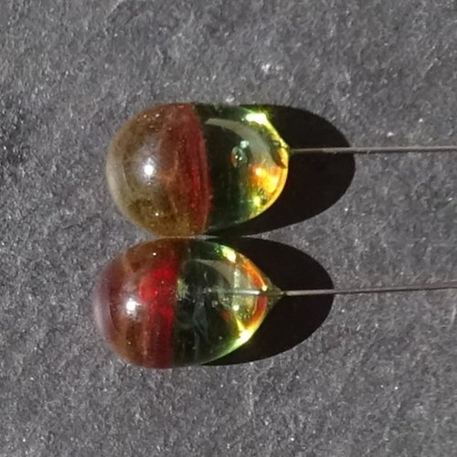 Duo de headpins en verre filé, lampwork,perl.6005