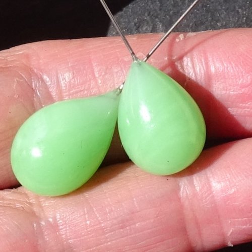 Duo de headpins en verre filé, lampwork,perl.6015