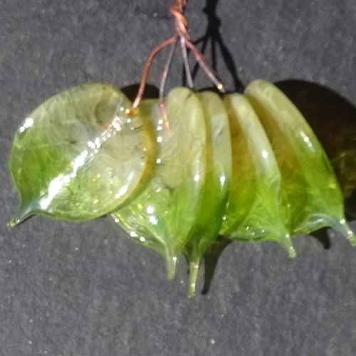 Headpins en verre filé, lampwork, verre de murano, perl.6022