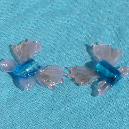 Assortiment de perles papillon en verre filé perl.0433